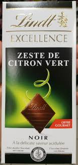 LINDT Excellence zeste De Citron Vert Bars